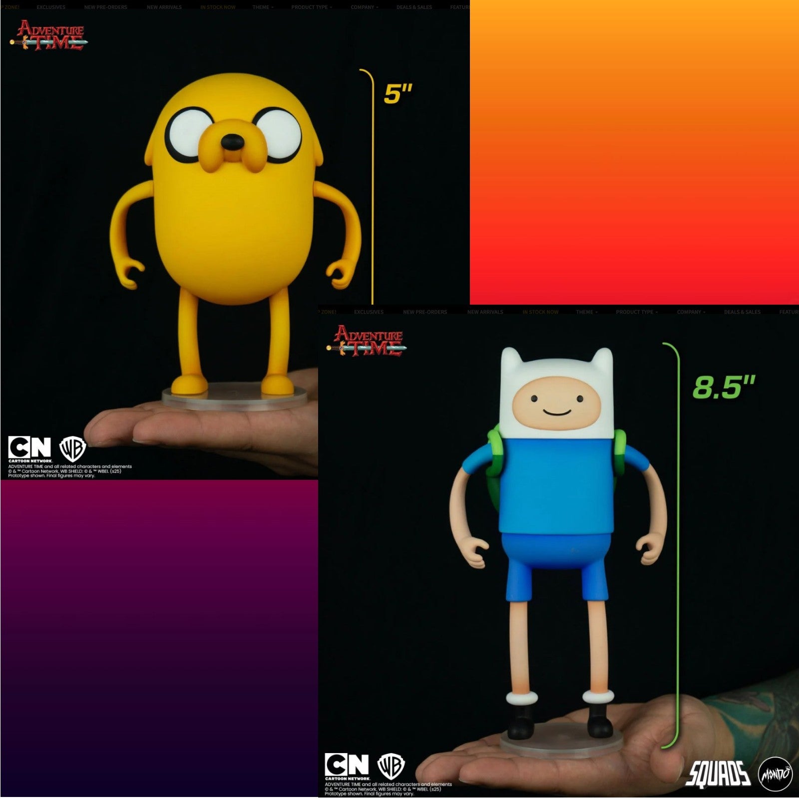 Mondo Adventure Time Finn and Jake Figure Set 15th Anniversary Limited Edition