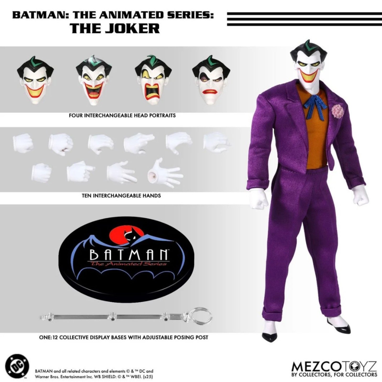 IN-STOCK: Mezco Toyz Batman: The Animated Series THE JOKER One:12 Collective Action Figure