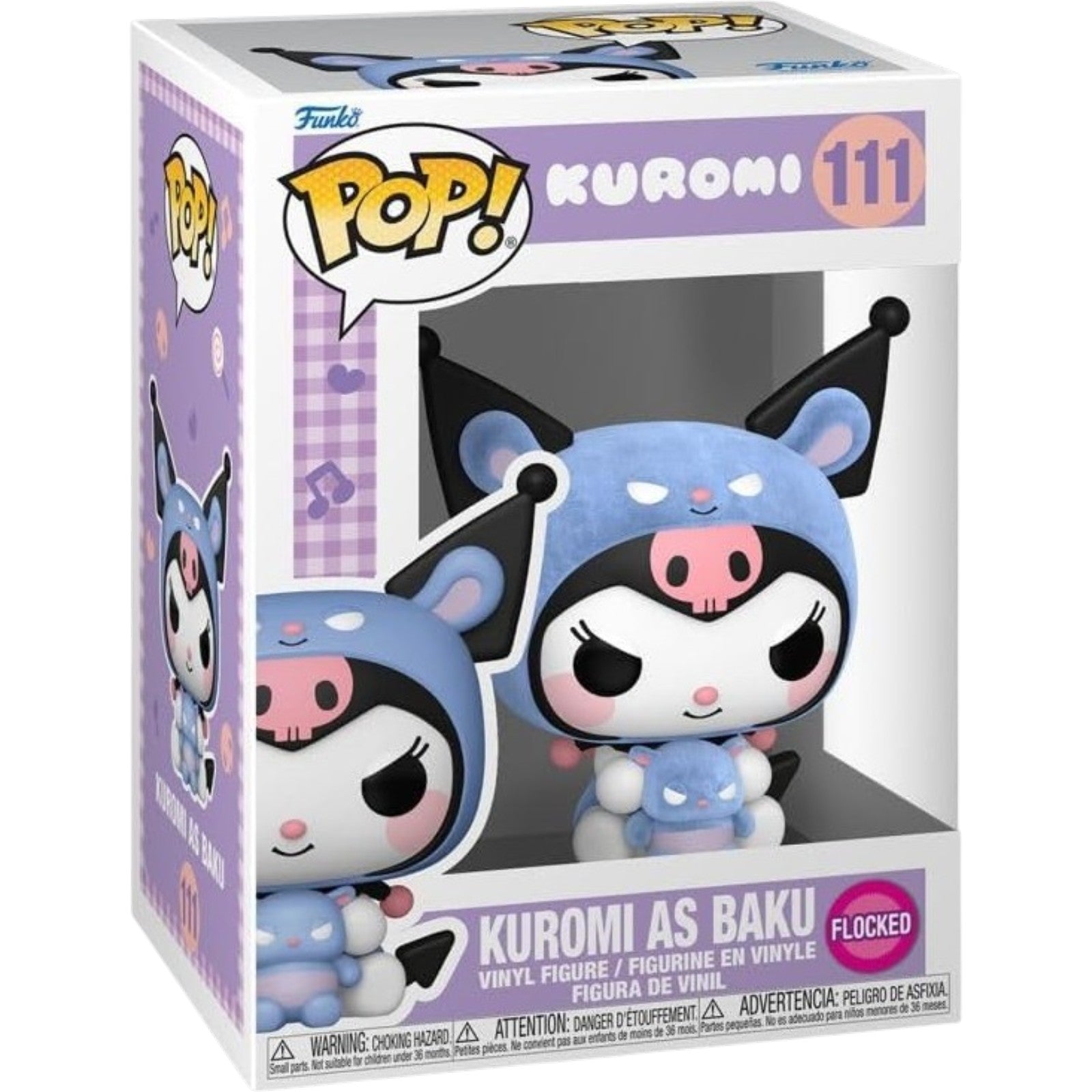 Hello Kitty Sanrio Kuromi As Baku Flocked Funko Pop! Vinyl Figure # 111