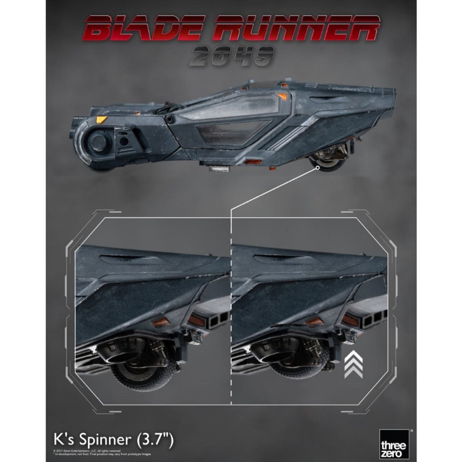 Blade Runner 2049 K's Spinner Die-Cast Metal Vehicle Threezero