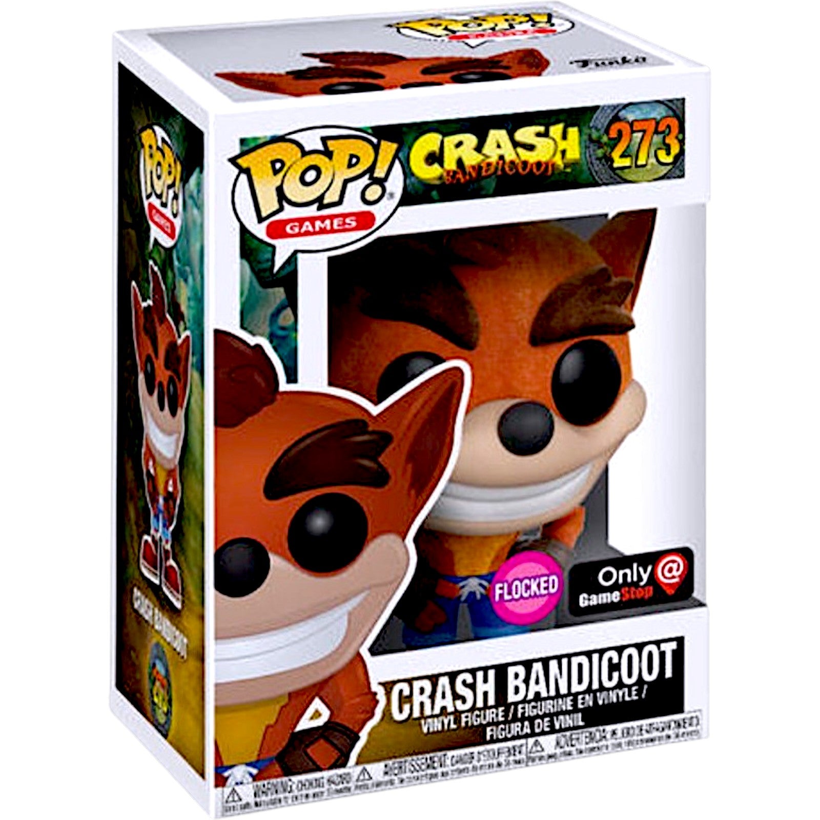 Crash Bandicoot Flocked GameStop Exclusive Funko Pop! Vinyl Figure #273