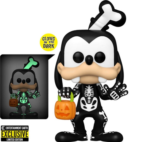 Disney Skeleton Goofy Glow-in-the-Dark Funko Pop! Vinyl Figure Entertainment Earth Exclusive #1221