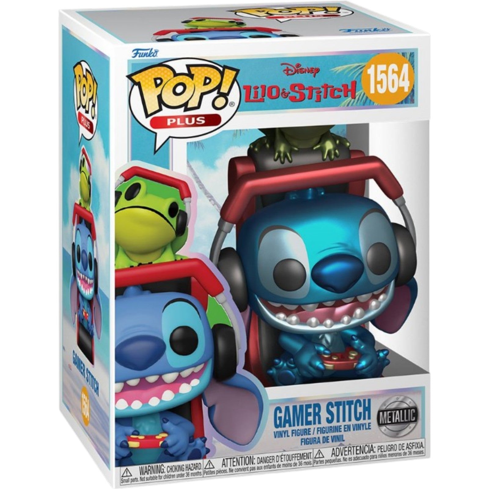 Funko Pop! Plus: Lilo & Stitch - Gamer Stitch (Metallic) #1564