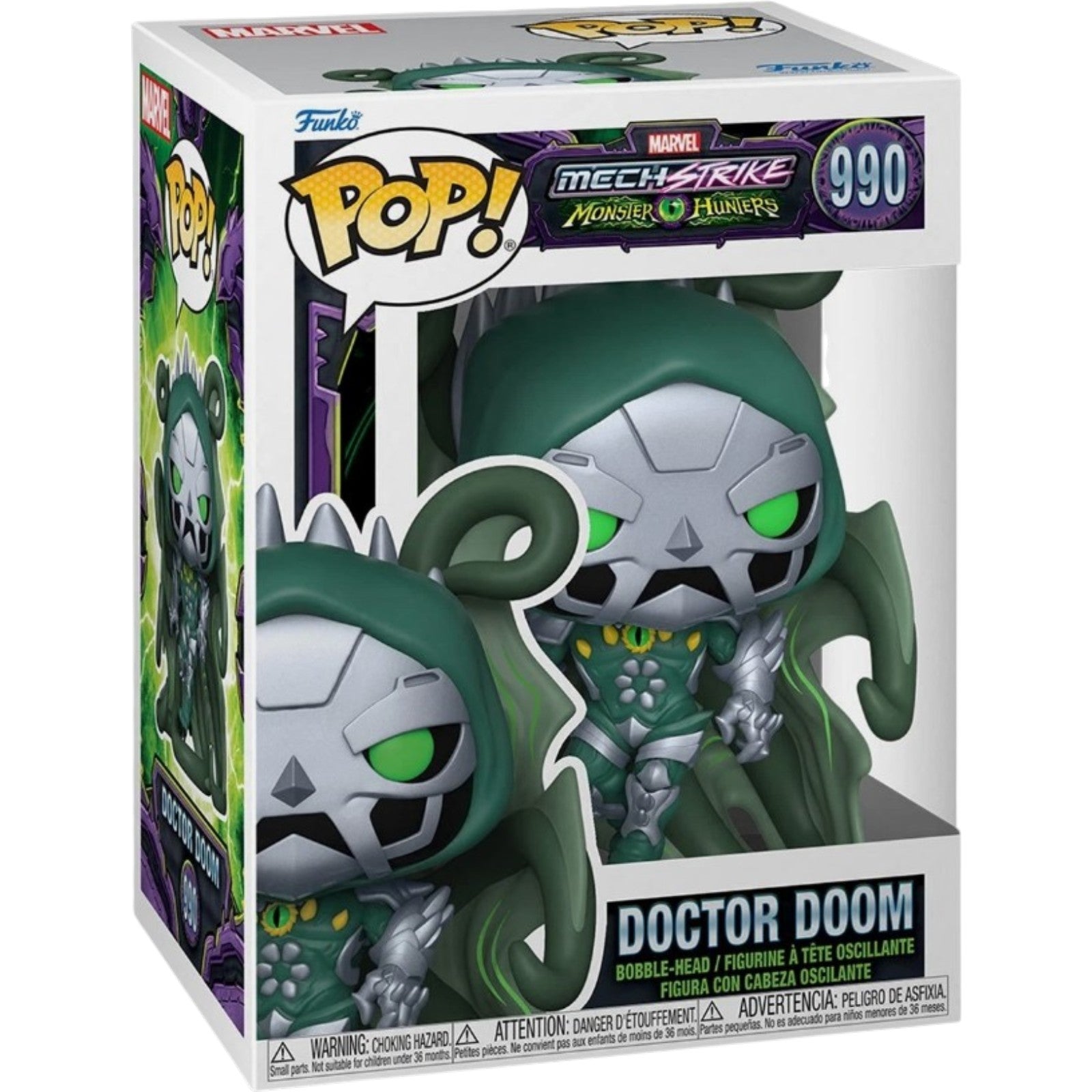 Marvel Marvel: Mech Strike Monster Hunters Doctor Doom Funko Pop! Vinyl Figure #990 [READ DESC - BOX DAMAGE]
