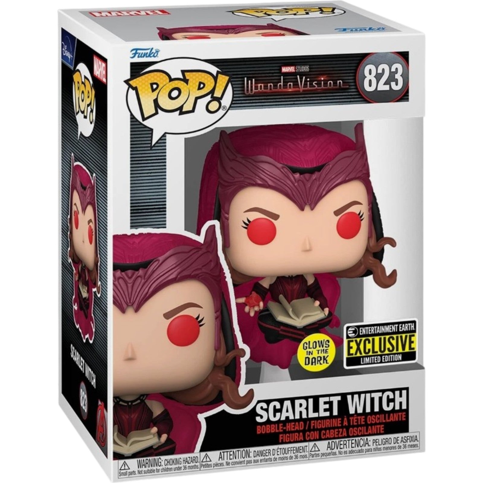 Marvel Wanda Vision Scarlet Witch Funko Pop! Vinyl Figure Entertainment Earth Exclusive #823