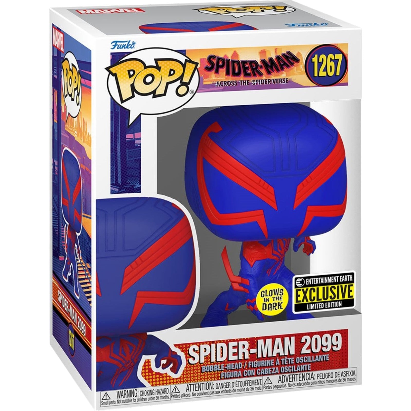 Marvel Spider-Man: Across the Spider-Verse Spider-Man 2099 Funko Pop! Vinyl Figure Entertainment Earth Exclusive #1267