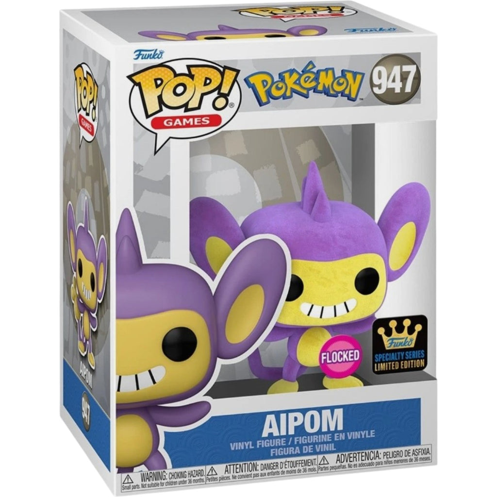 Pokemon Aipom Flocked Funko Pop! Vinyl Figure Specialty Series #947