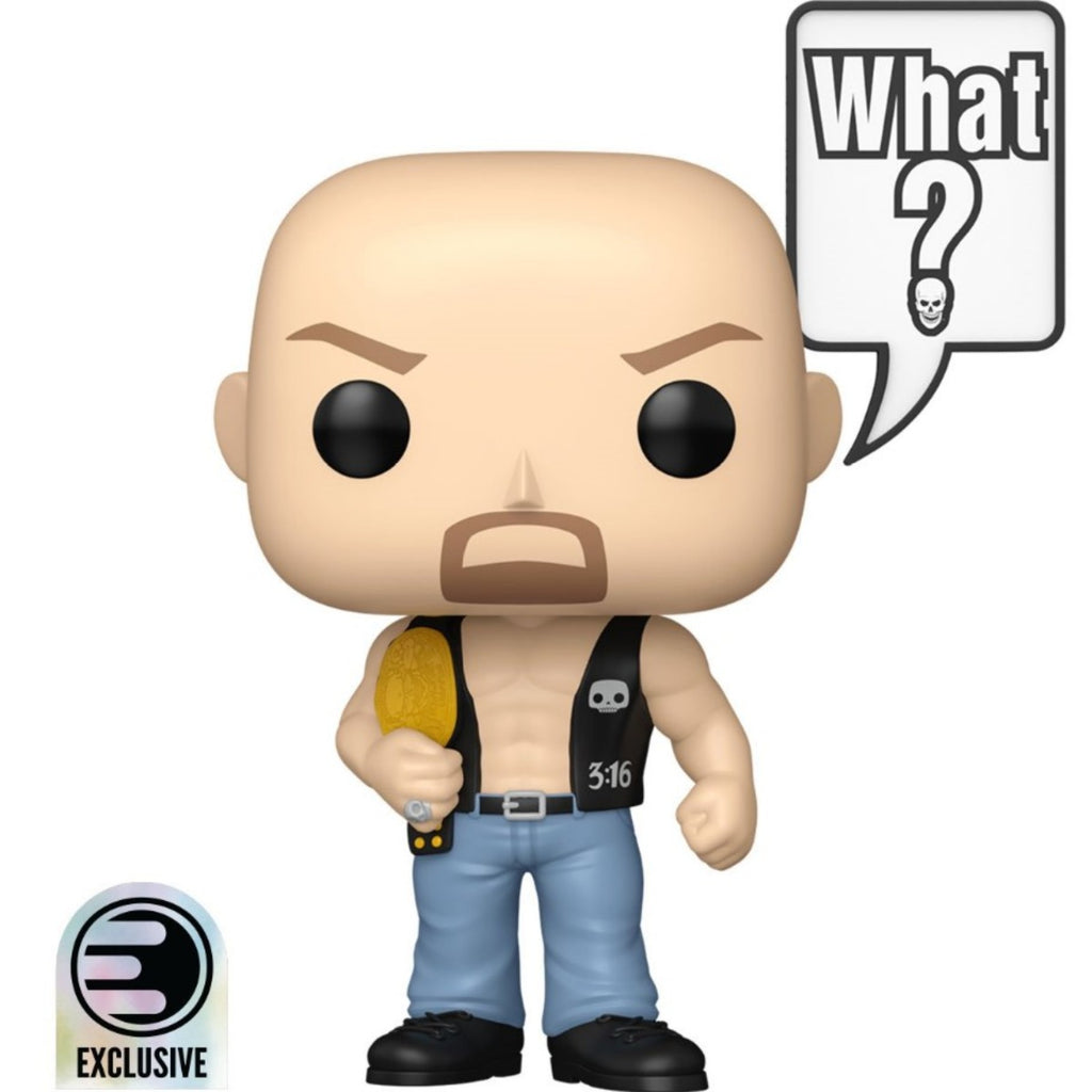 WWE Stone Cold Steve Austin (What?) Pop! Sayings Funko Pop! Vinyl Figure Entertainment Earth Exclusive #185