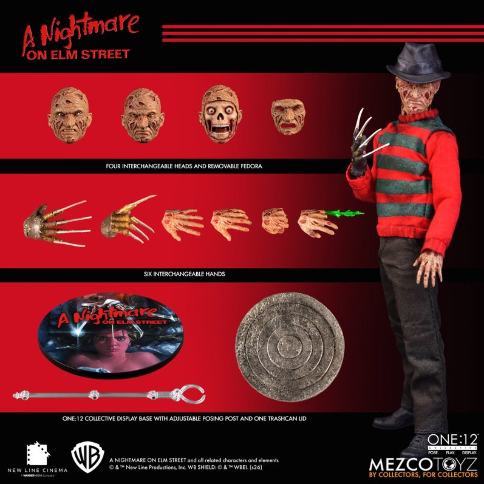 PRE-ORDER: Mezco One:12 Freddy Krueger A Nightmare on Elm Street Action Figure