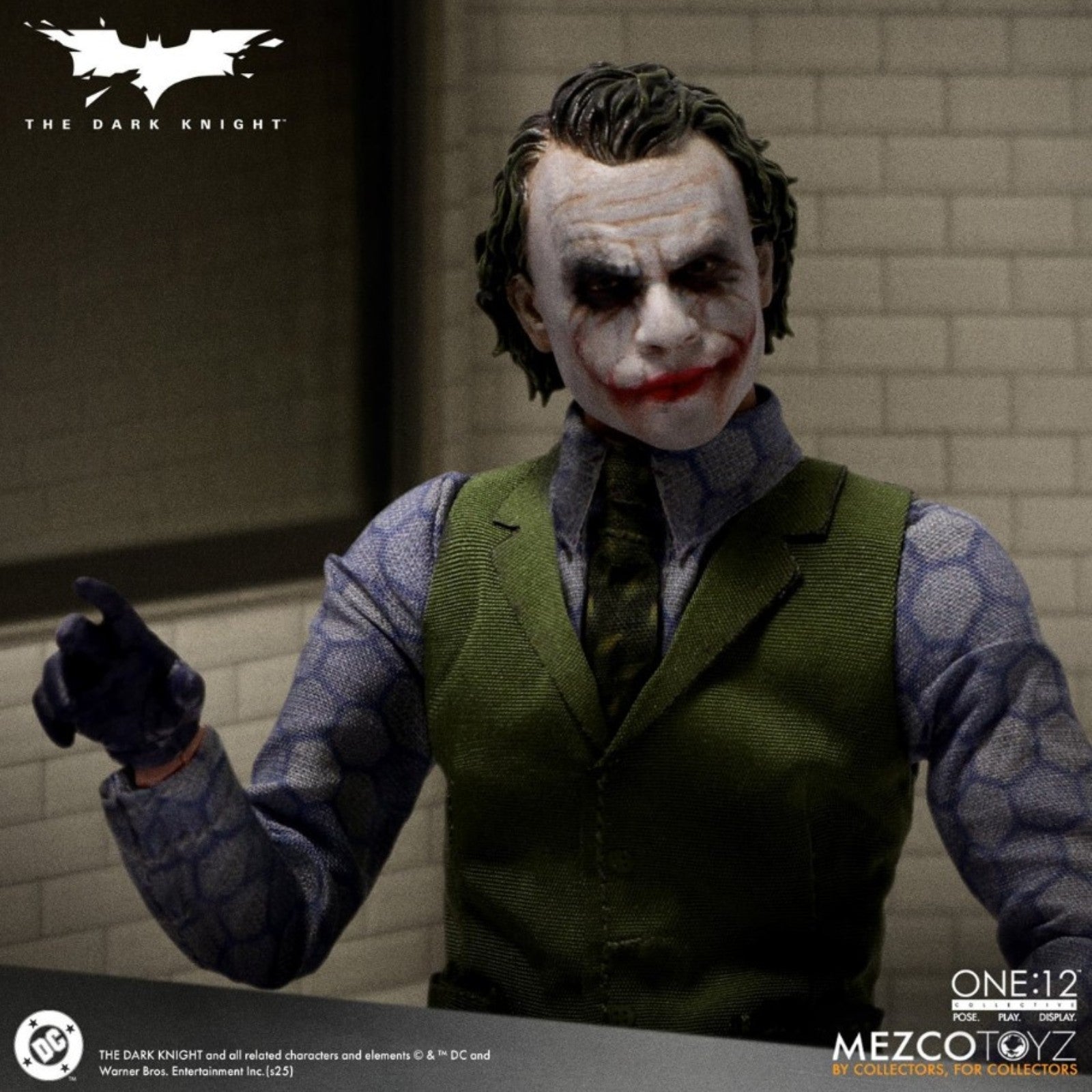 PRE-ORDER: Mezco One:12 Collective Dark Knight Joker Figure Heath Ledger