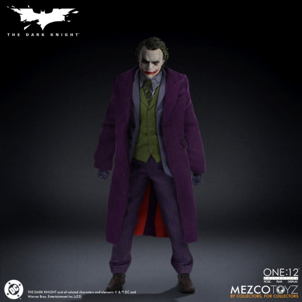 PRE-ORDER: Mezco One:12 Collective Dark Knight Joker Figure Heath Ledger