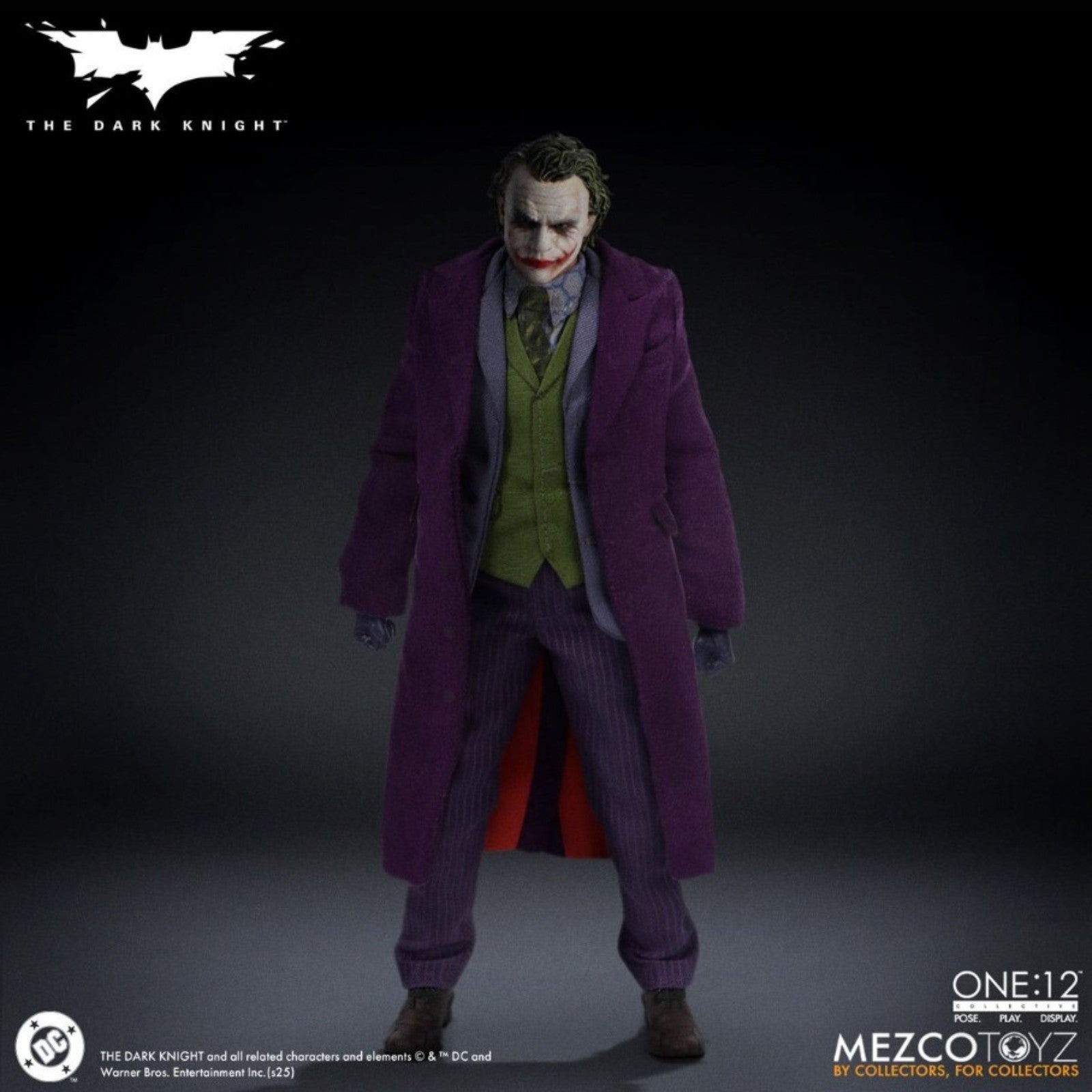 PRE-ORDER: Mezco One:12 Collective Dark Knight Joker Figure Heath Ledger