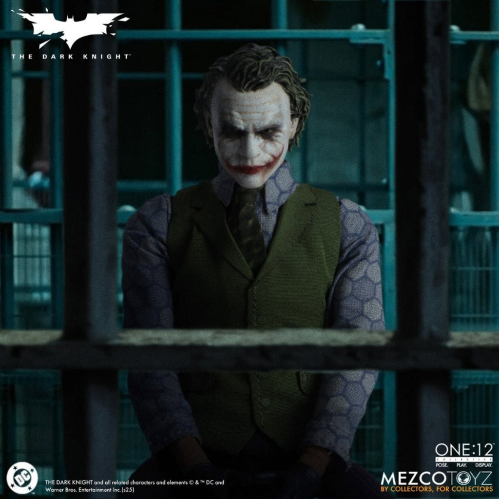 PRE-ORDER: Mezco One:12 Collective Dark Knight Joker Figure Heath Ledger