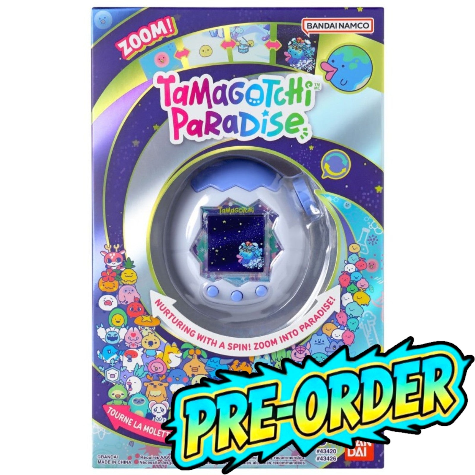 PRE-ORDER: Tamagotchi Paradise White Glacier Digital Pet Bandai Namco