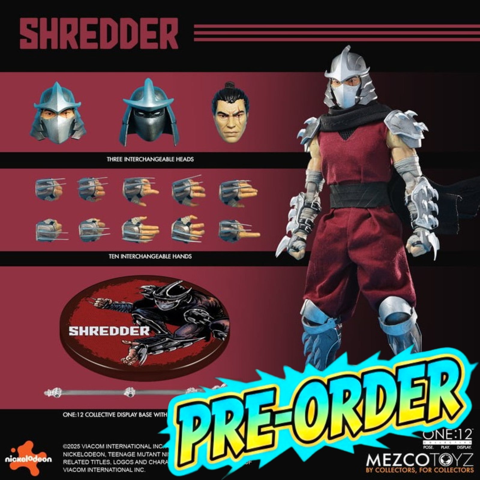 PRE-ORDER: Mezco Toyz Teenage Mutant Ninja Turtles Shredder One:12 Collective Action Figure