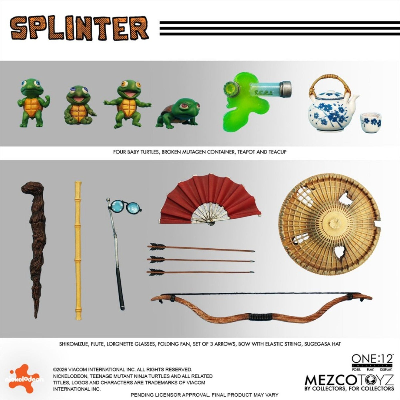 PRE-ORDER: Mezco Toyz Teenage Mutant Ninja Turtles Master Splinter One:12 Collective Action Figure