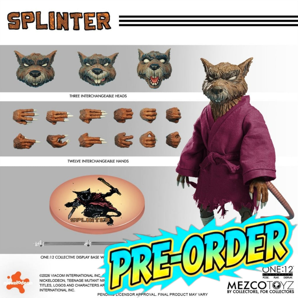 PRE-ORDER: Mezco Toyz Teenage Mutant Ninja Turtles Master Splinter One:12 Collective Action Figure