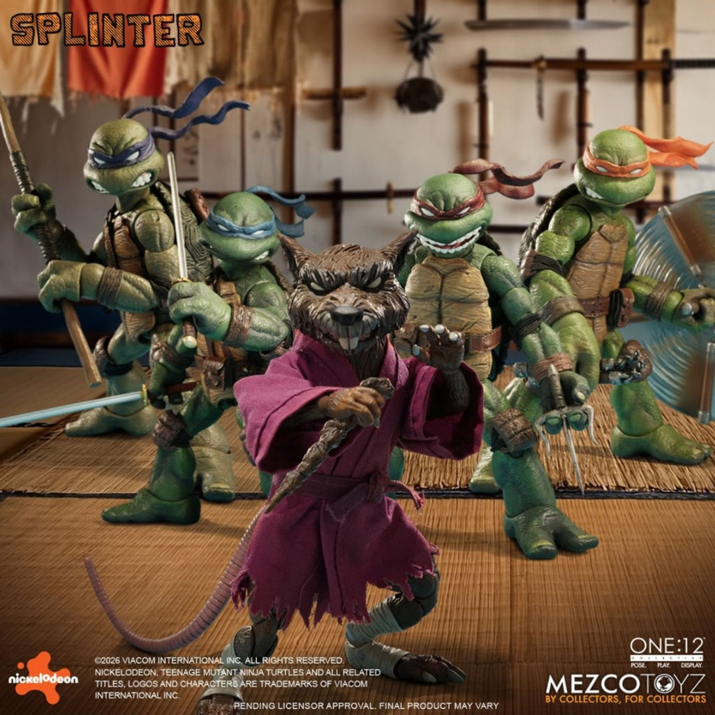 PRE-ORDER: Mezco Toyz Teenage Mutant Ninja Turtles Master Splinter One:12 Collective Action Figure