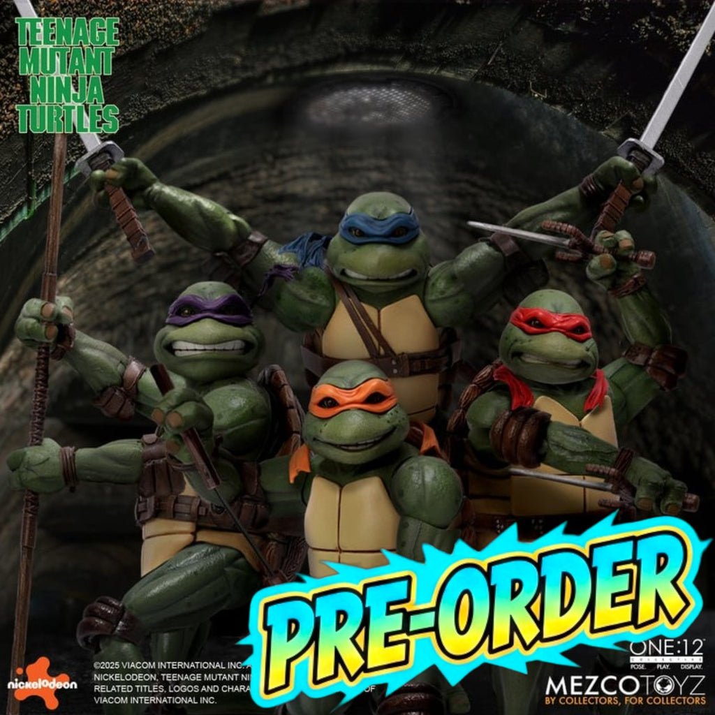 PRE-ORDER: Mezco Toyz Teenage Mutant Ninja Turtles (1990 Movie) Deluxe One:12 Collective Boxed Set