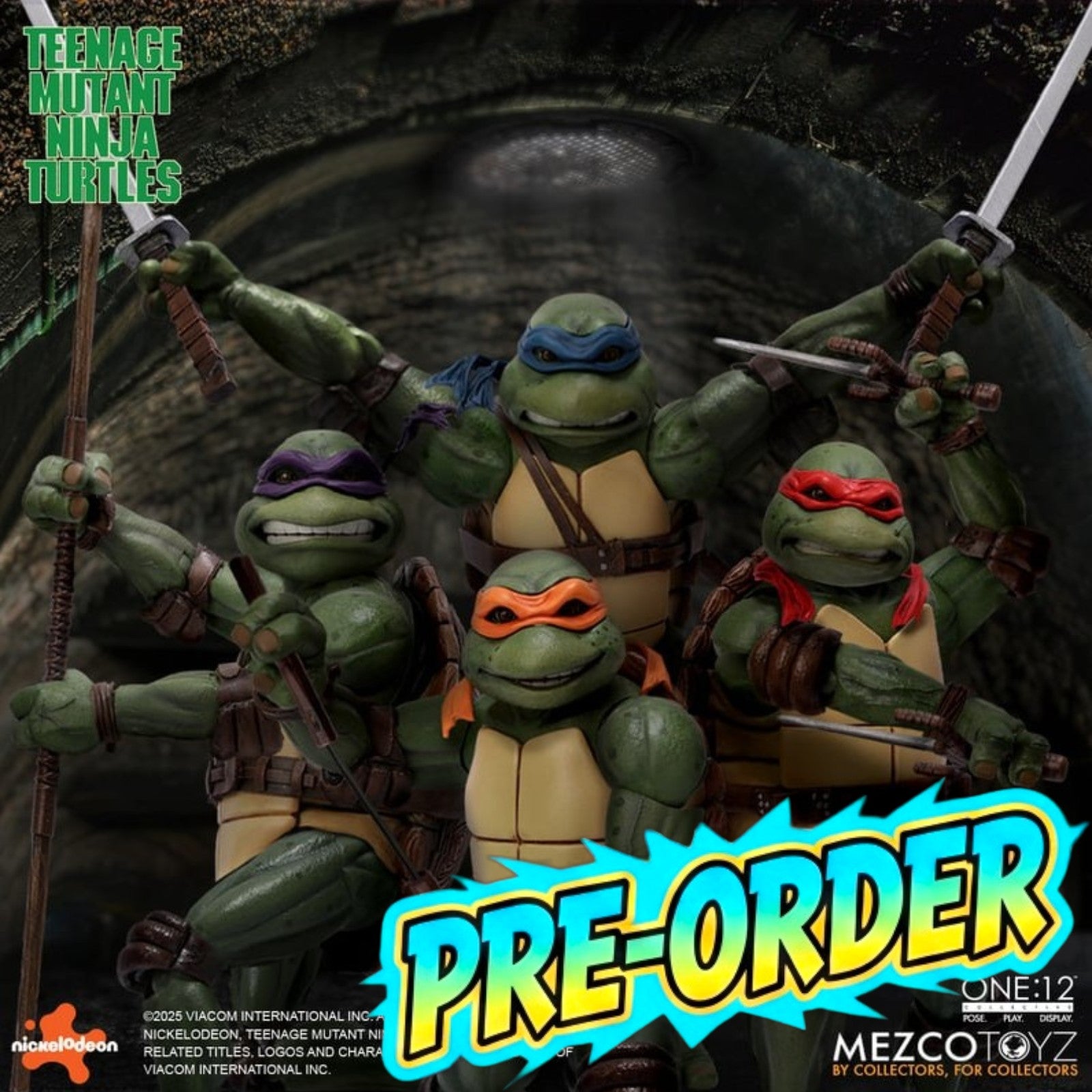 PRE-ORDER: Mezco Toyz Teenage Mutant Ninja Turtles (1990 Movie) Deluxe One:12 Collective Boxed Set