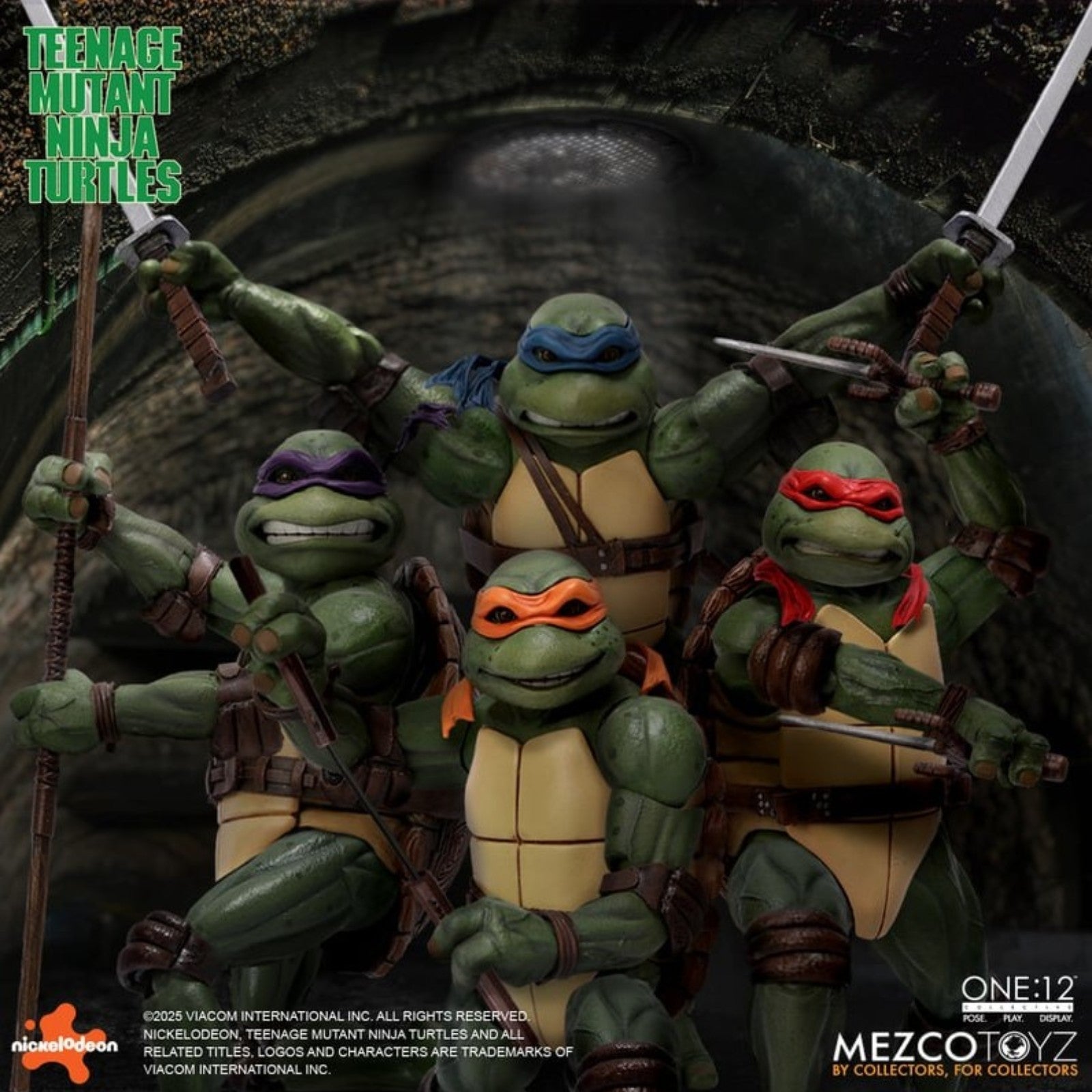 PRE-ORDER: Mezco Toyz Teenage Mutant Ninja Turtles (1990 Movie) Deluxe One:12 Collective Boxed Set