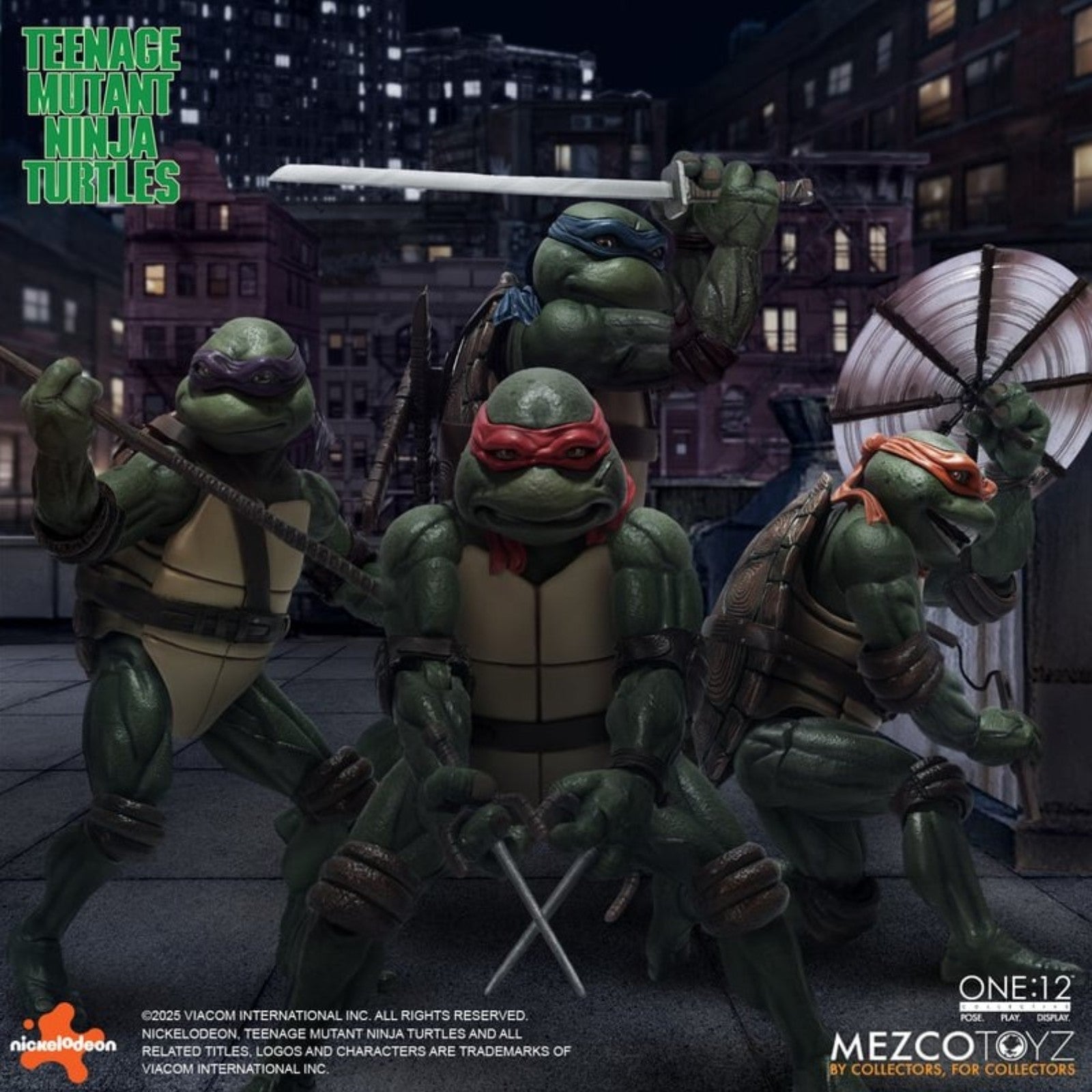 PRE-ORDER: Mezco Toyz Teenage Mutant Ninja Turtles (1990 Movie) Deluxe One:12 Collective Boxed Set