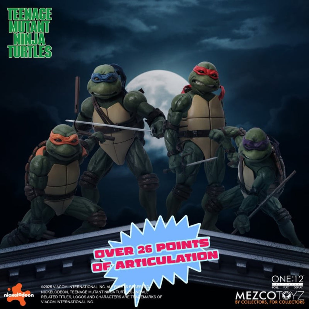 PRE-ORDER: Mezco Toyz Teenage Mutant Ninja Turtles (1990 Movie) Deluxe One:12 Collective Boxed Set